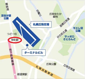 札幌丘珠空港　周辺MAP